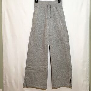 NIKE GREY FLEECE-LINED YOGA PANTS